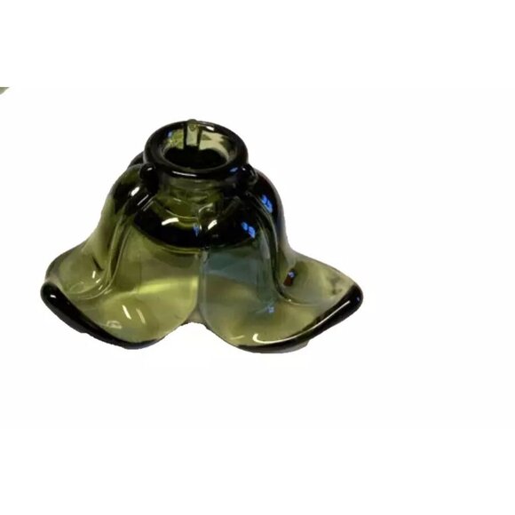 Vintage Duncan Miller Glass Candle Holders Flower Shaped - Picture 5 of 6